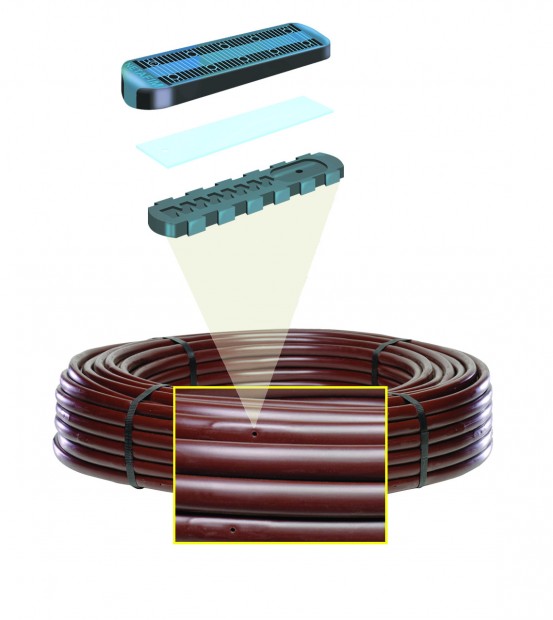 Exploded view of emitter. 